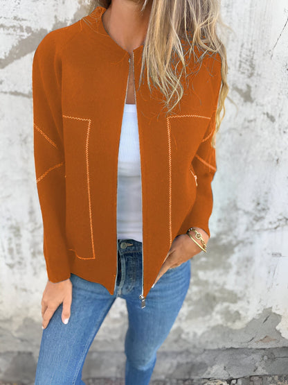 Variant image for Damjacka Långärmad Zip-Up Avslappnad Design 100% Bomull-41