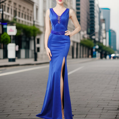 Dam Aftonklänning Utan Rygg Modern Design Högkvalitativa Tyger-4