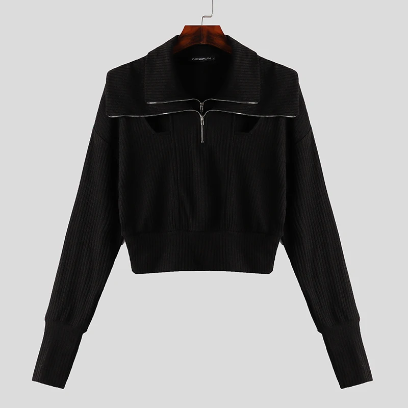 Festtoppar Dam Ribbad Långärmad Modern Design Bomull-Elastan-4