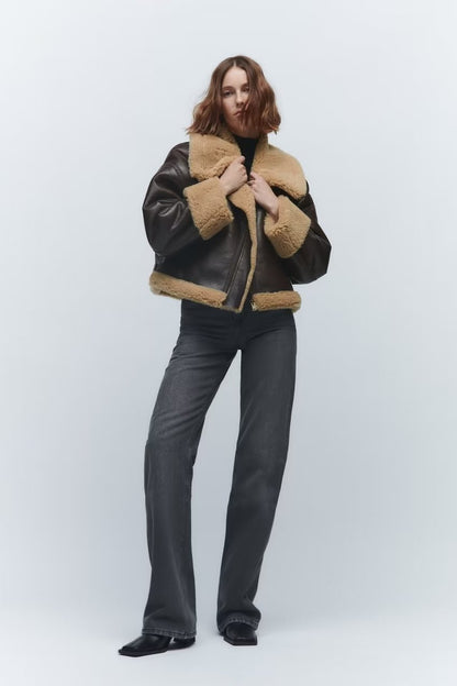 Dam Kort Kappa Dubbelsidig Syntetiskt Läder-3