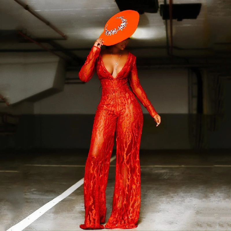 Dam Bred Byxa Midi Polyester med Guldstänk-3