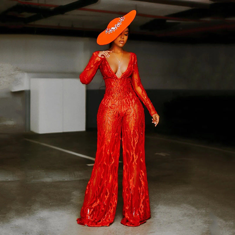 Dam Bred Byxa Midi Polyester med Guldstänk-2