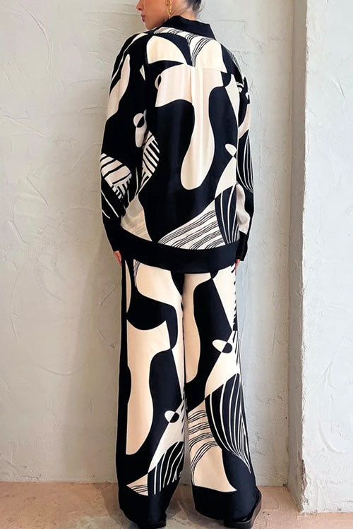 Dam Klänning Lång Grafisk Tryckning Bomull Polyester-3