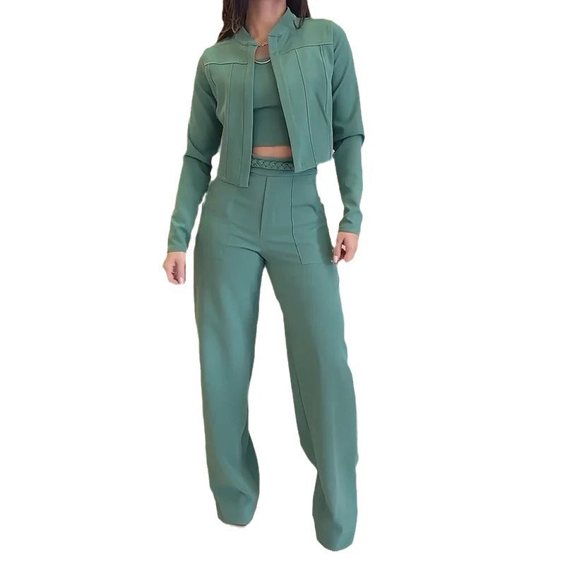 Kvinnors Avslappnad Outfit Polyester Enfärgad-5