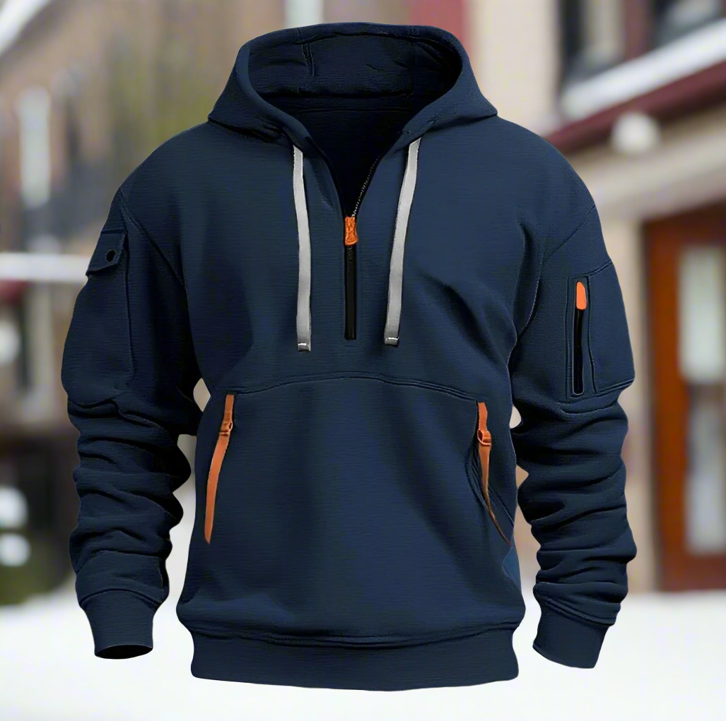 Hoodie Män Modern Design Bekväm 100% Bomull-3