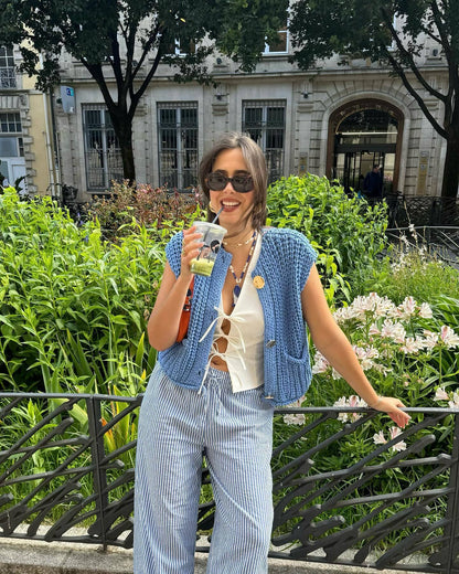 Damjacka Stickad Elegant Akryl-3