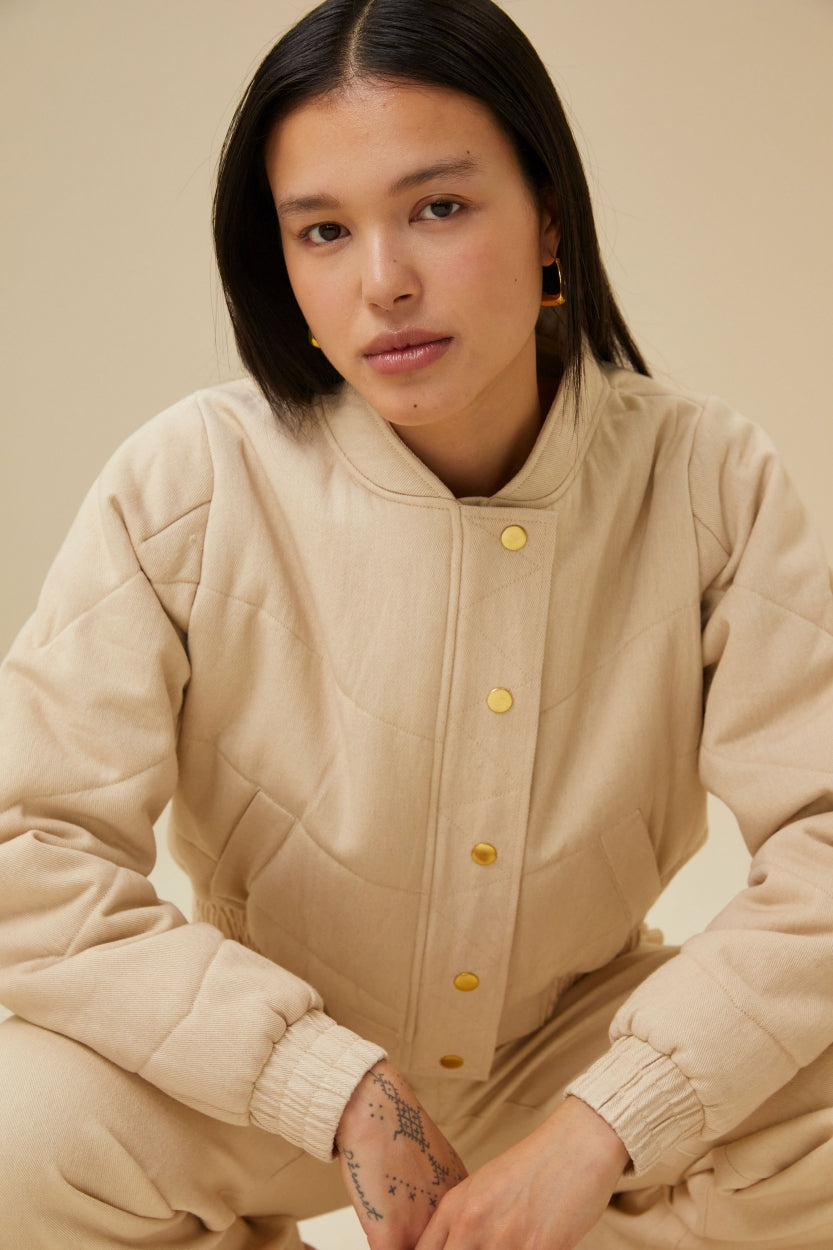 Damjacka Generös Twill Elegant Jacka för Dam 5