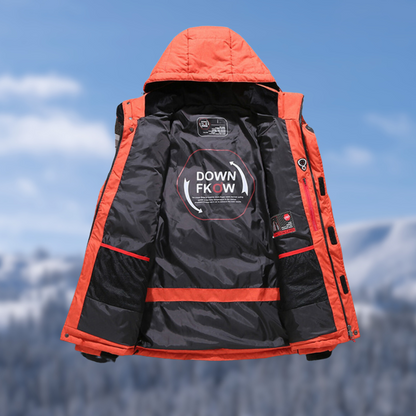 Herr Vinterjacka Parka Avtagbar Huva Vattentålig Polyester-3