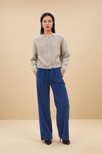 Dam Cardigan Tidlös Akryl Melee Natur-5