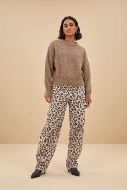 Stickad Dam Tröja i Högkvalitativ Bomull med Elegant Design – Perfekt för Vardag och Fest 2