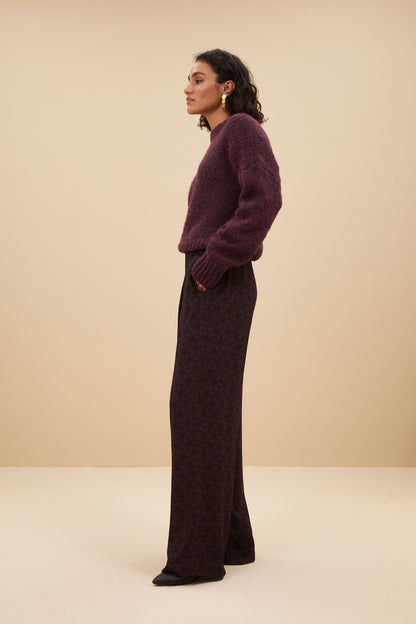 Dam Stickad Tröja Utbredd Högkvalitativ Bomull-2