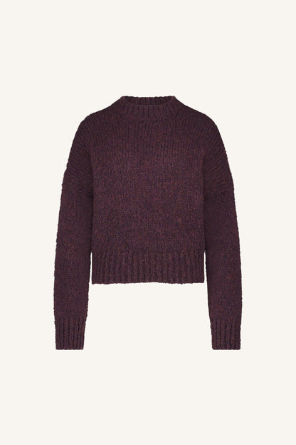 Dam Stickad Tröja Utbredd Högkvalitativ Bomull-5