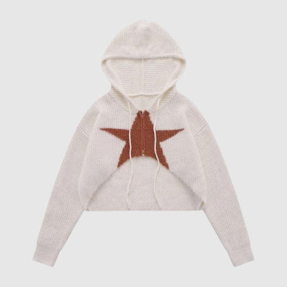 Dam Knickhoodie Kort Passform Stjärnmönster Polyester 2