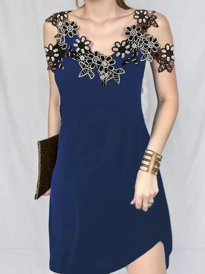 Fina Damklänningar med Vackra Ärmar Lätt Material-2