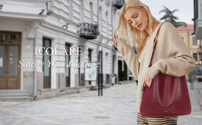 Dam Hinkväska Modern PU-läder Rymlig Design-5