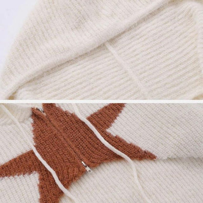Dam Knickhoodie Kort Passform Stjärnmönster Polyester 5