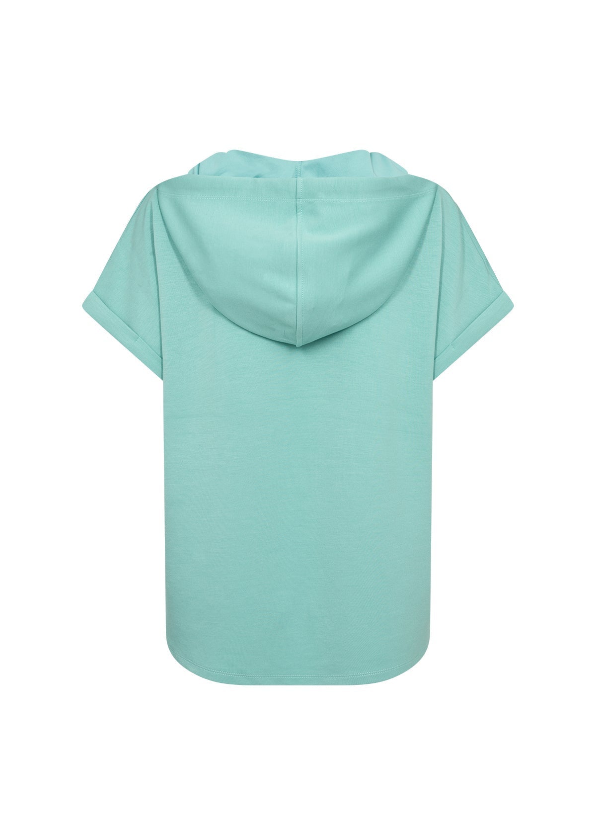 Dam Sweatshirt Lätt Huva Korta Ärmar Modal Polyester-4