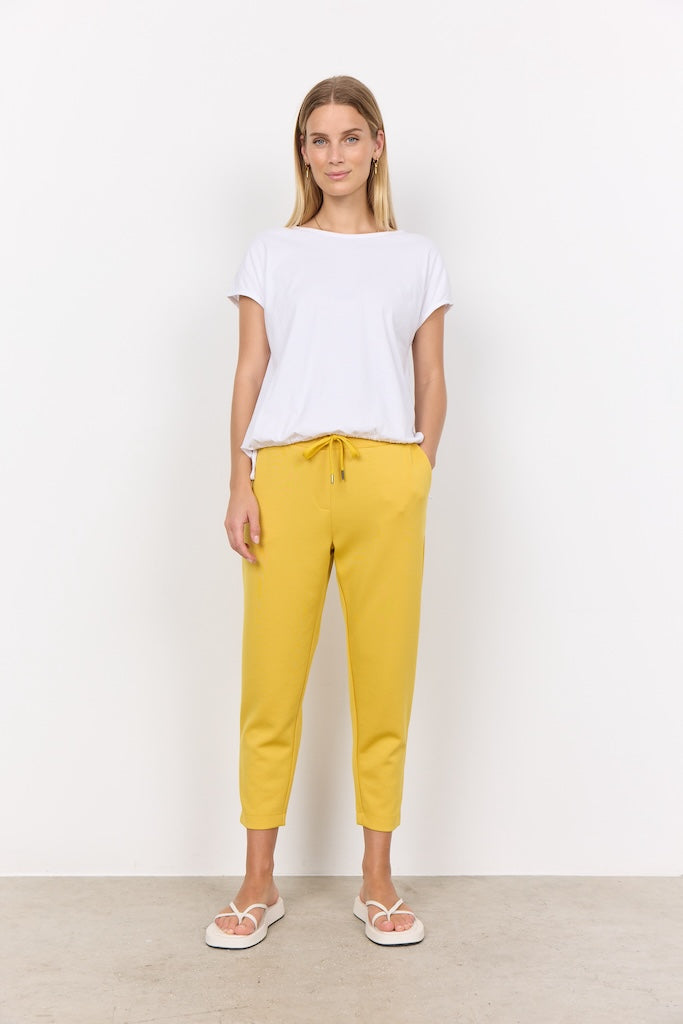 Dam T-Shirt Justerbara Band 100% Ekologisk Bomull Lös Passform Cirkulär Halsringning Korta Ärmar-2