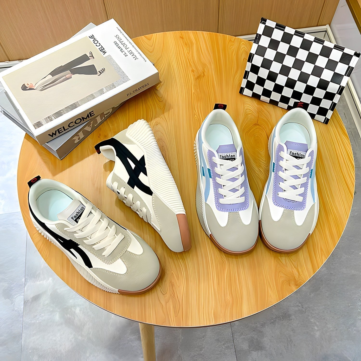 Kvinnors Sneakers Ergonomisk Design Mjukt Material 4