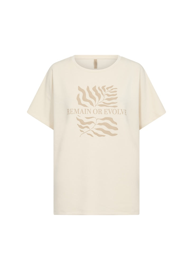 Dam T-shirt Överdimensionerad Modalblandning med Rund Halsringning-3