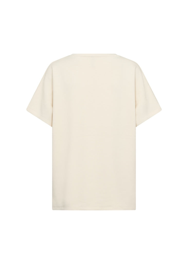 Dam T-shirt Överdimensionerad Modalblandning med Rund Halsringning-6