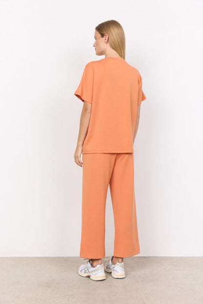 Dam T-shirt Överdimensionerad Modalblandning Rund Halsringning Korta Ärmar-6