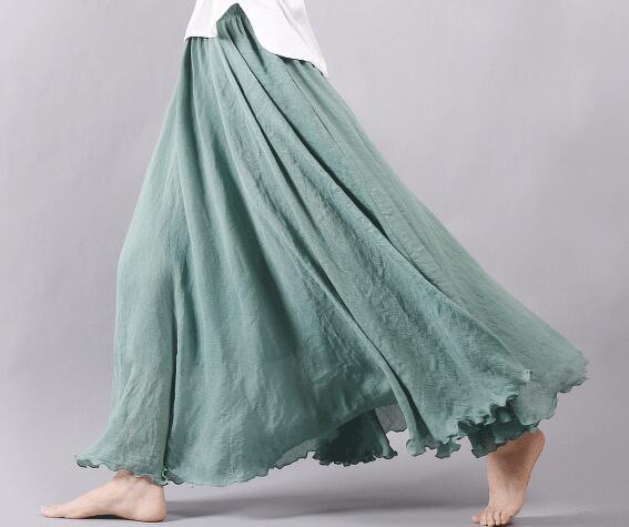 Variant image for Dam Maxikjol Boho Hög Midja Luftig Polyester-57