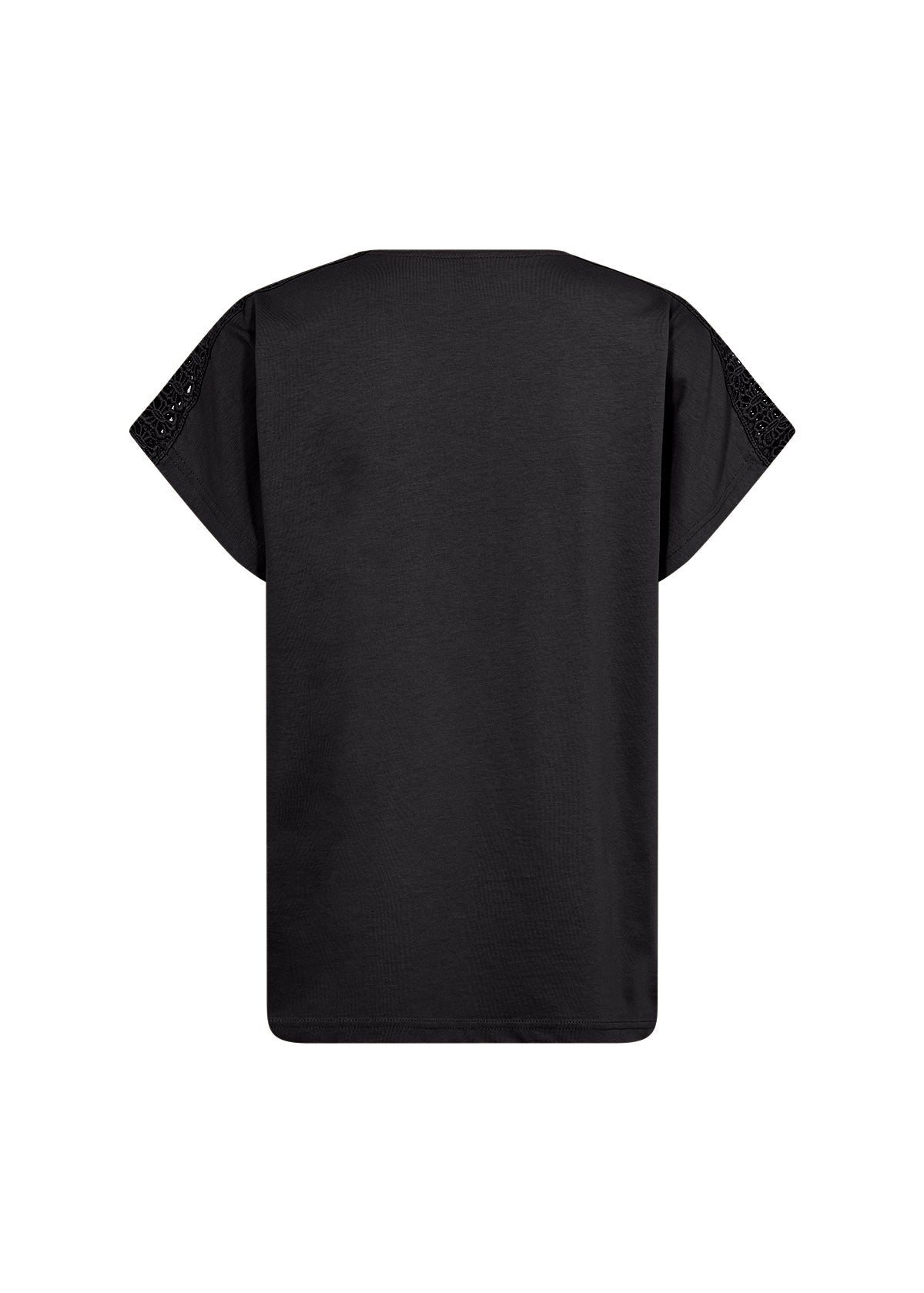 Dam T-shirt Broderad Ekologisk Bomull Normal Passform-5