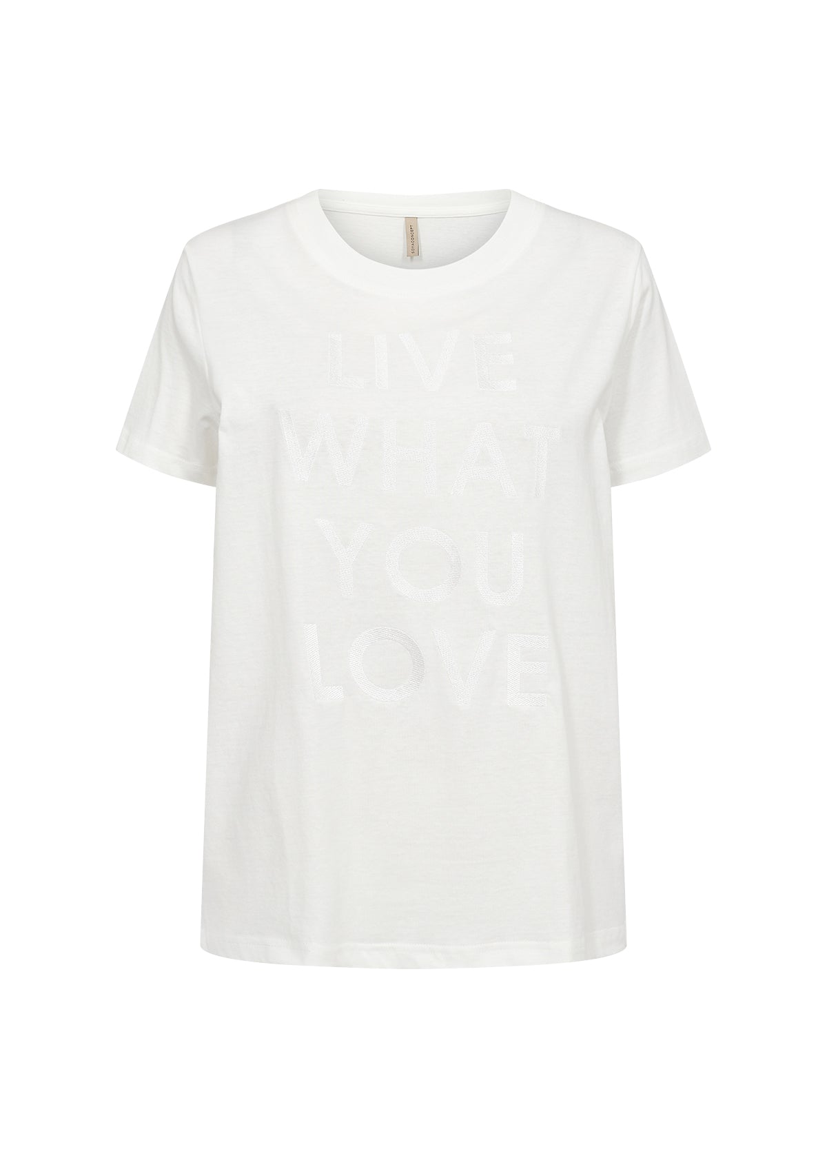 Dam T-shirt Broderad Ekologisk Bomull Normal Passform-6