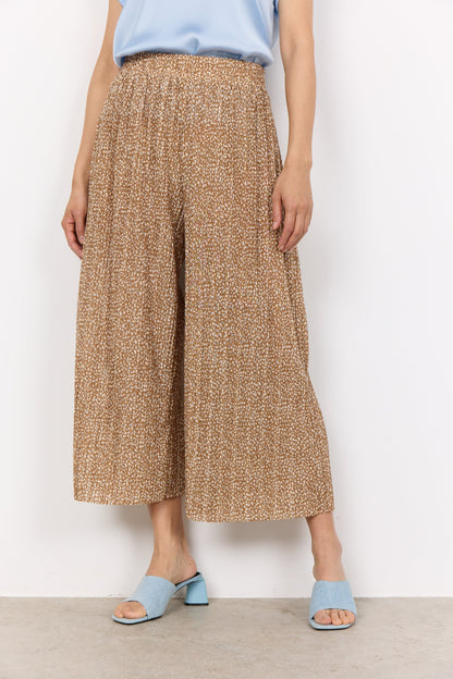 Snygga Byxor Dam med Djurtryck Lätt Återvunnen Polyester Breda Ben-4