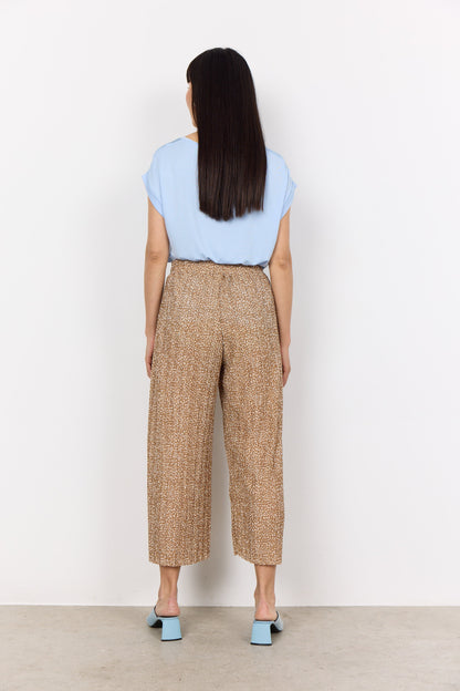 Snygga Byxor Dam med Djurtryck Lätt Återvunnen Polyester Breda Ben-5