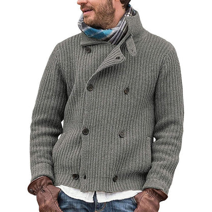 Variant image for Lång Kofta Dam Vintage Stil Mjuk Akrylblandning-1