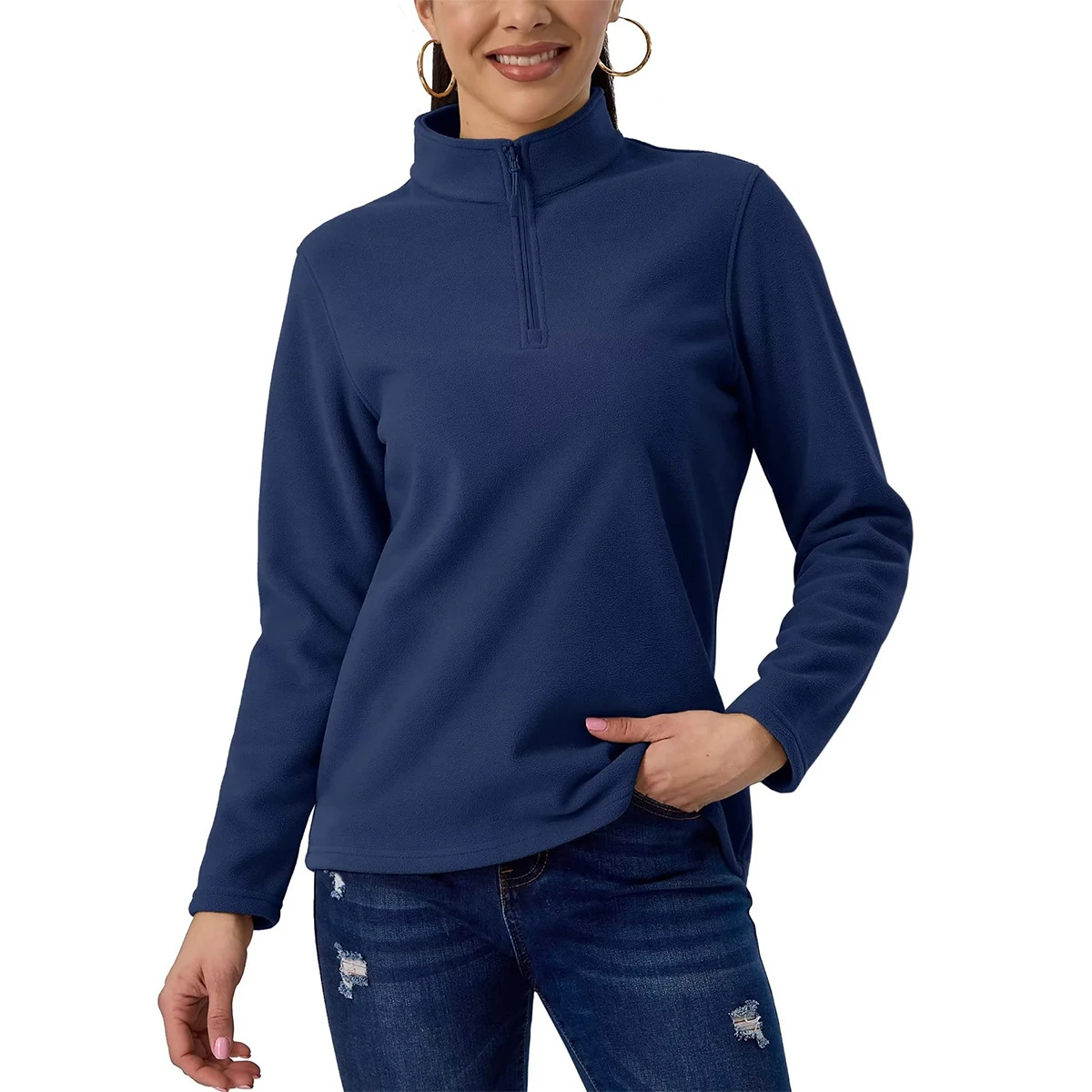 Variant image for Herr Fleeceväst Kort Blixtlås Mjuk Polyester för Utomhusaktiviteter-17