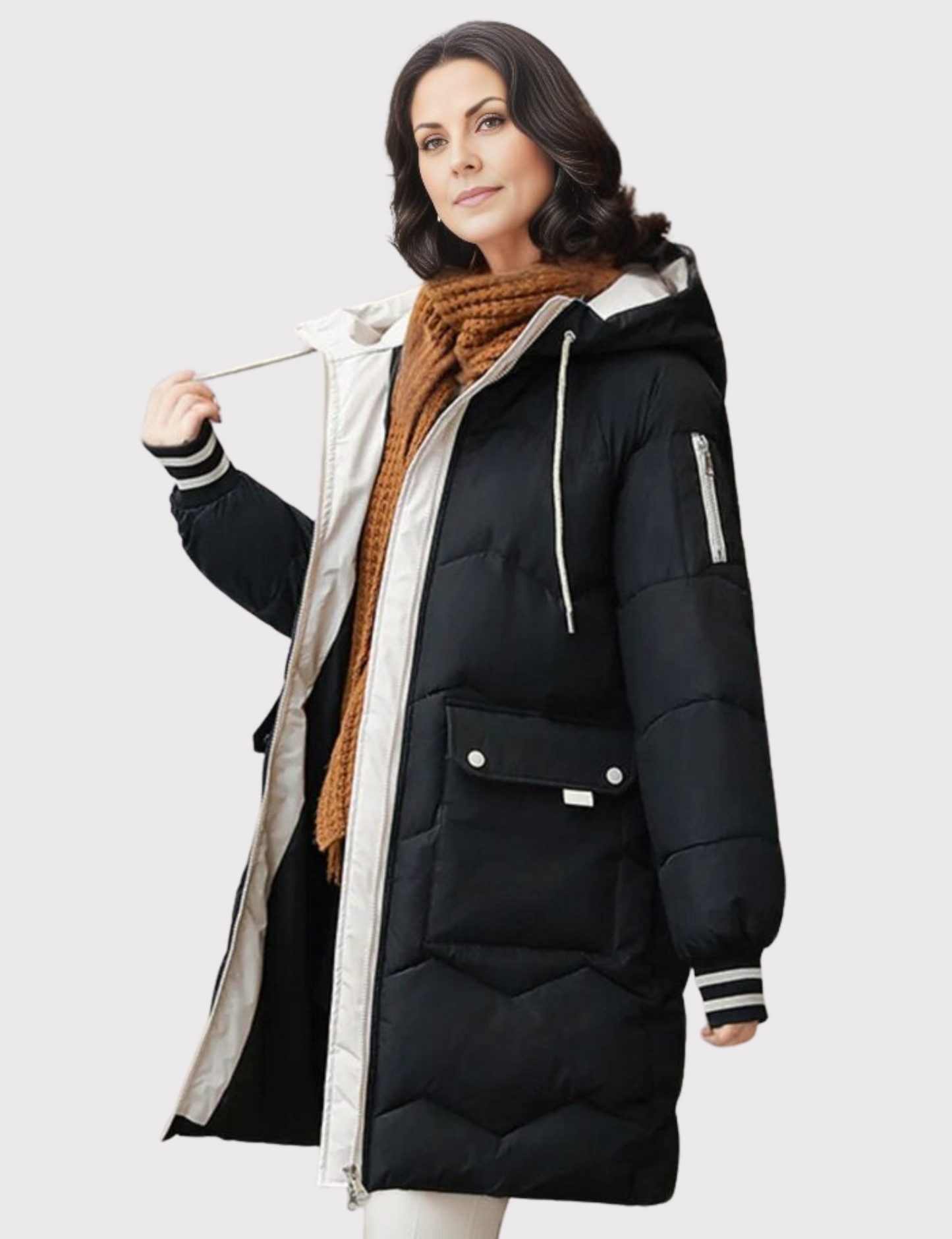 Dam Vinterjacka Parkas Casual Design Syntetiska Fibrer-3