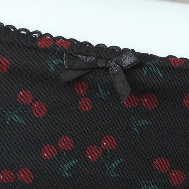 Dam A-Linje Midirock Blommönster Spetsdetaljer Polyester-3