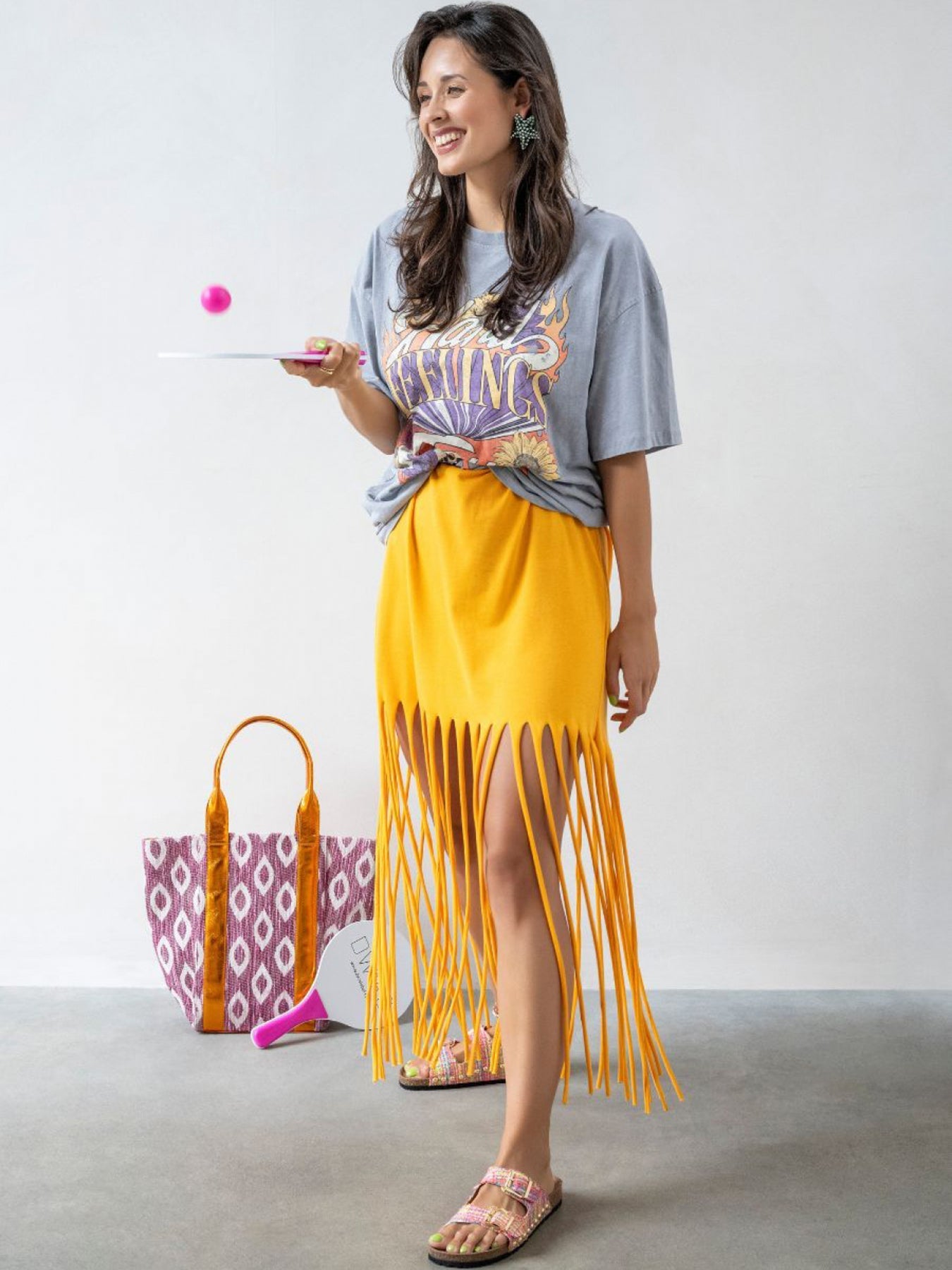 Dam Sandal Tweed med Gyllene Spännen och Mjuk Fotbädd-3