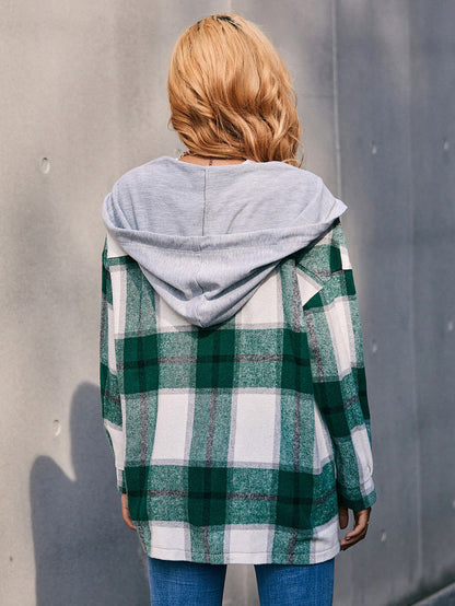 Damjacka Rutig Design Polyester för Vår och Höst 6
