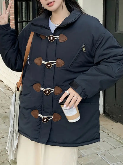 Dam Kappa Puffy Fuskpäls med Dragkedja-1