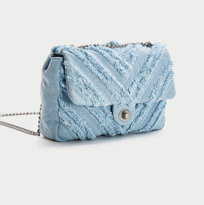 Dam Axelväska Fyrkantig PU Med Kedjeaxelrem-2