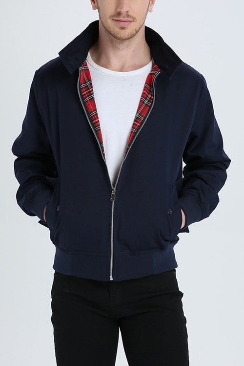 Herrjacka Harrington Klassisk Design Första Klass Material-1