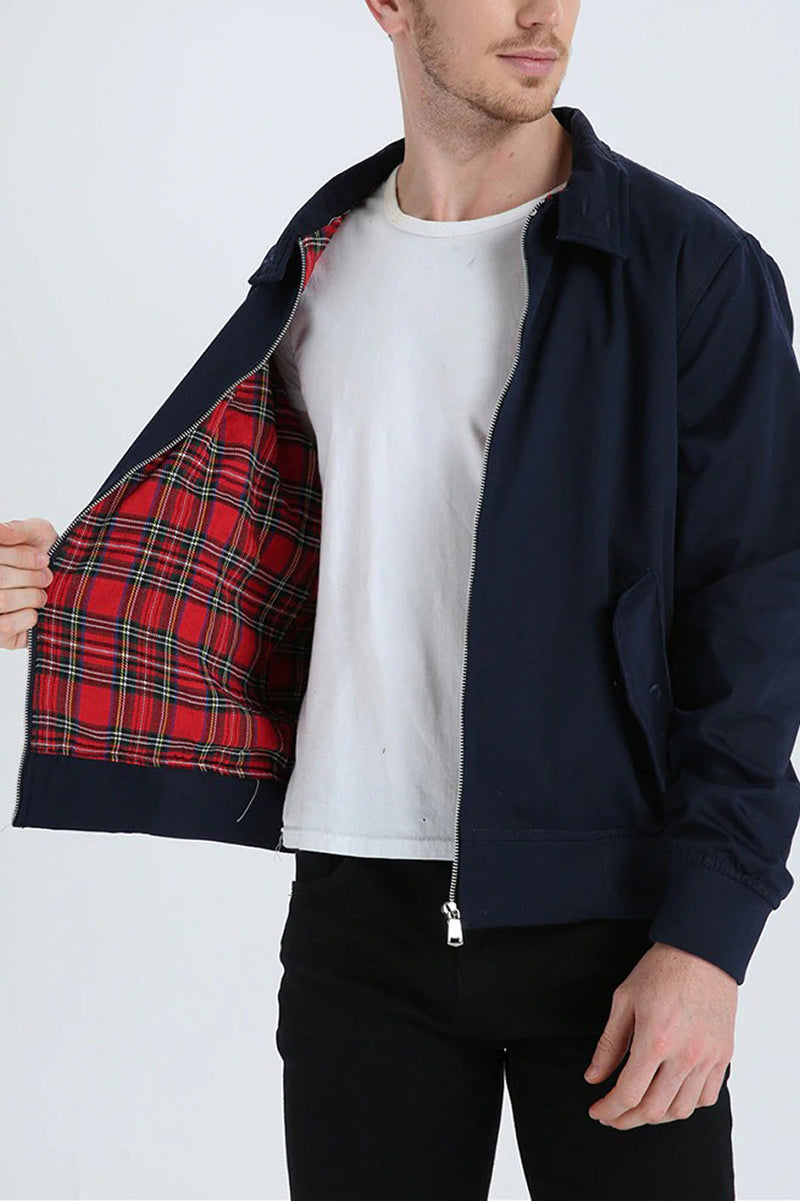 Herrjacka Harrington Klassisk Design Första Klass Material-2