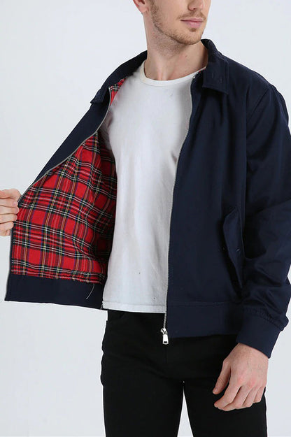 Herrjacka Harrington Klassisk Design Första Klass Material-2