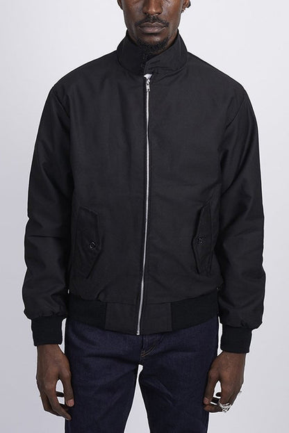 Herrjacka Harrington Klassisk Design Första Klass Material-6