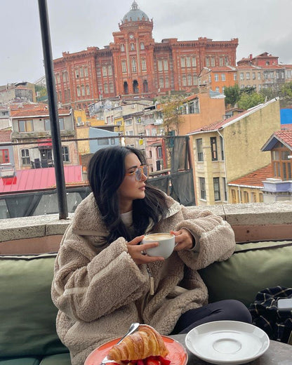 Dam Kappa Avslappnad Stil Polyester Mjuk-4