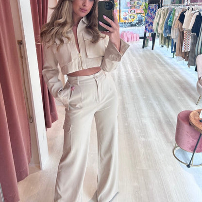 Kostym Set Dam Modern Funktionell Polyester Elastan 2