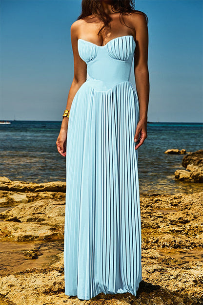 Maxiklänning Dam V-ringad Utskärning Bomull och Polyester-1