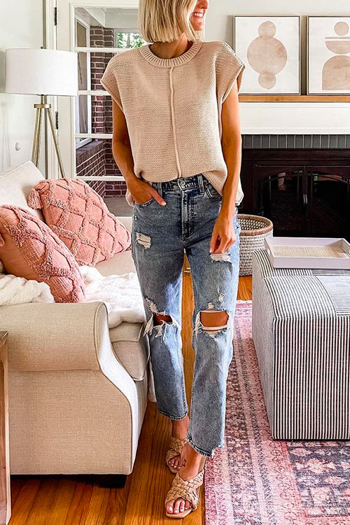 Dam T Shirt Kortärmad Rund Hals Bomull och Polyester-2