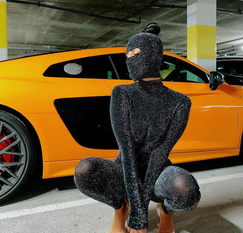 Dam Jumpsuit Hög Krage Tight Passform Polyester Spandex-2