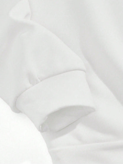 Mäns Hoodie Casual Polyester med Hjärtmönster-5