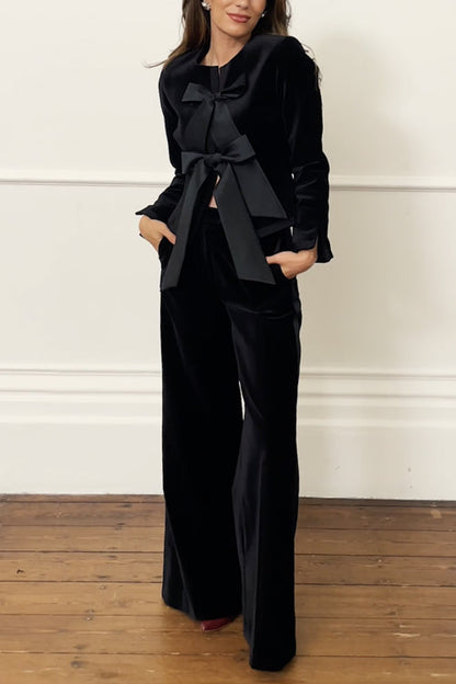 Dam Bredbyxor Wolff Midja Sammet med Fickor-2